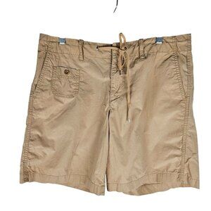 Lauren Ralph Lauren Khaki Shorts Size 10 Cotton Drawstring Casual